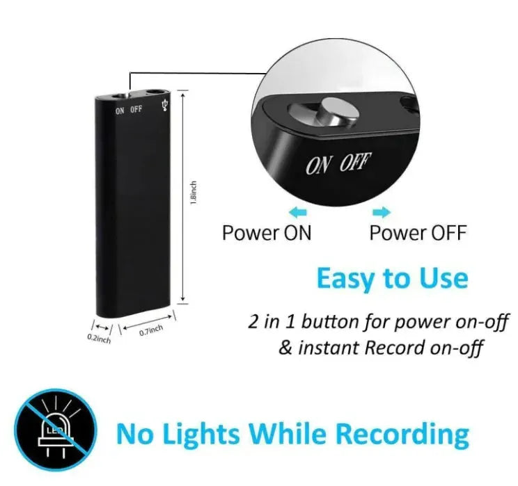 🎙️ Portable Digital Voice Recorder – High-Speed Audio Recording Device